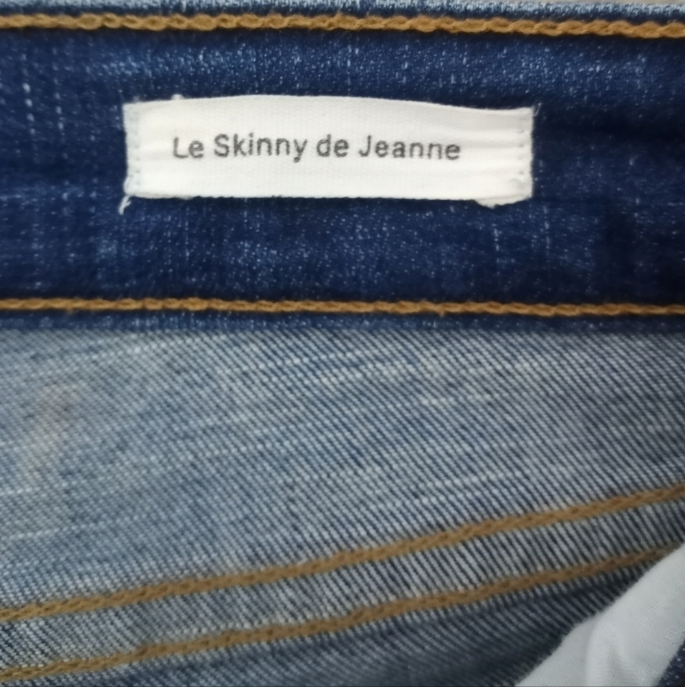 FRAME Le Skinny de Jeanne Jeans Size 28 York Wash Tulip Hem - Picture 5 of 16